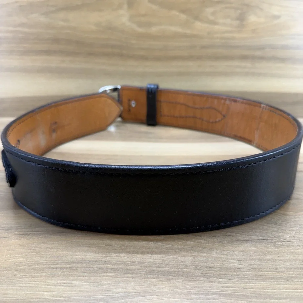 DON‎ HUME Duty Belt 28 30 Black Leather 2.25 in Oklahoma USA Made